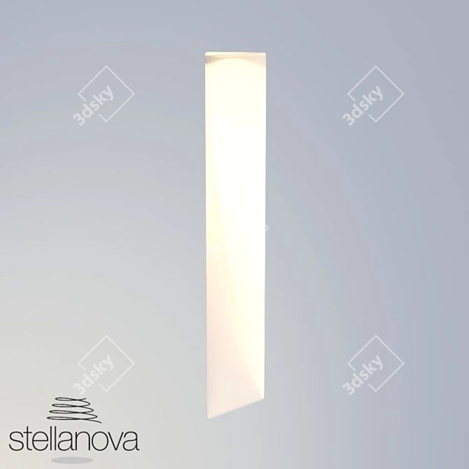 Integrated Plaster Wall Light 3D model image 1