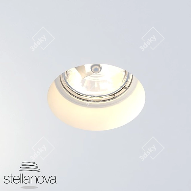 MIZAR SN 103: Integrated Gypsum Downlight 3D model image 1