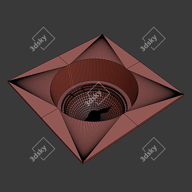 MIZAR SN 103: Integrated Gypsum Downlight 3D model image 3