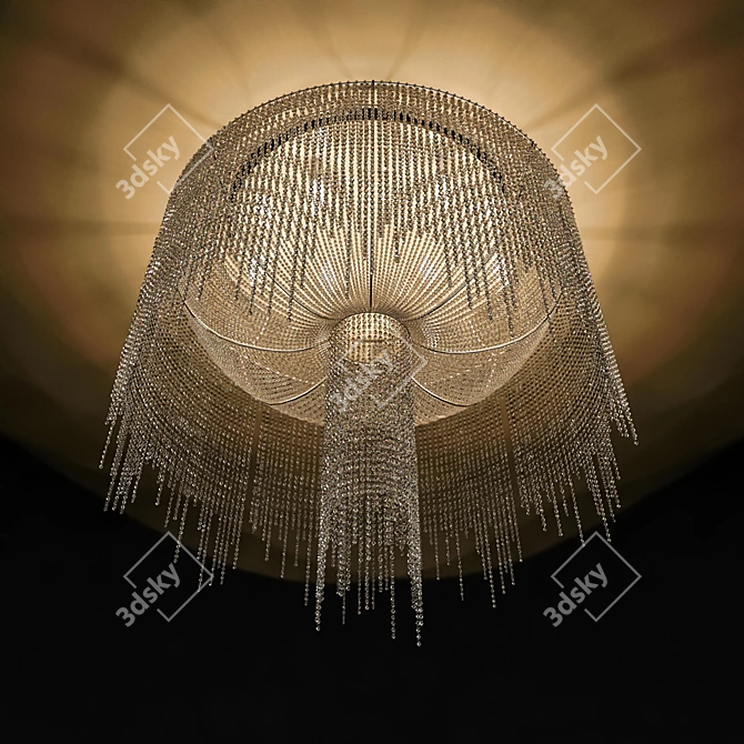 Smoky Glass Crystal Chandelier 3D model image 3