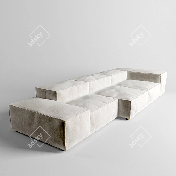 Luxury Living Divani Sofa 3D model image 1