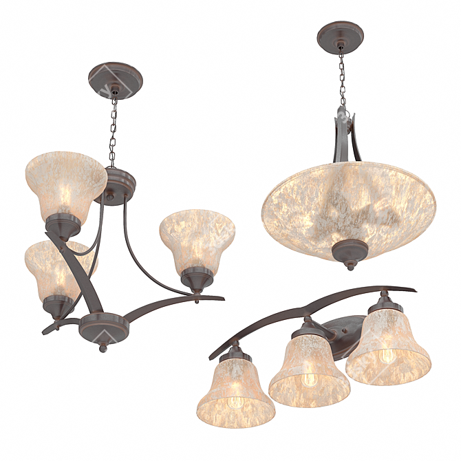 Elegant Lighting Set: Seagulllighting BROCKTON 3D model image 2