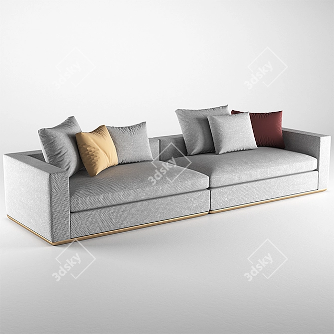 Modern Convertible Sofa 3D model image 1