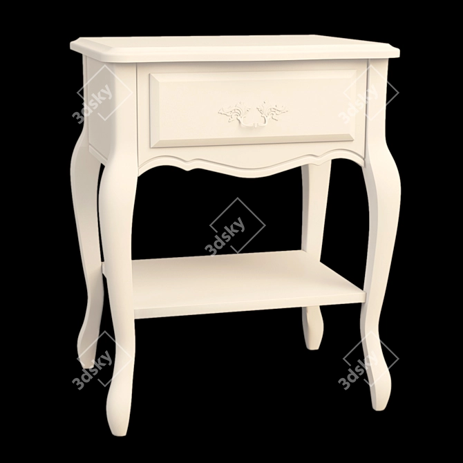 Classic Cavio Bedside Cabinet 3D model image 1