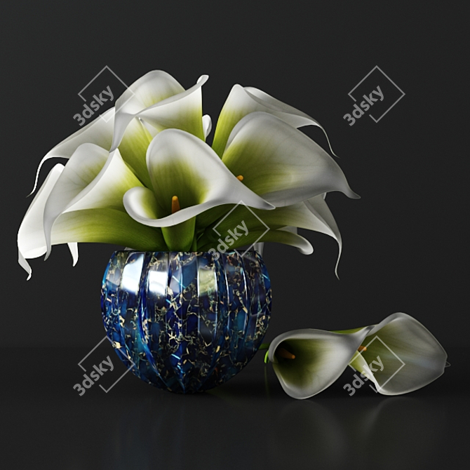 Elegant Lily Flower 3D Model 3D model image 1