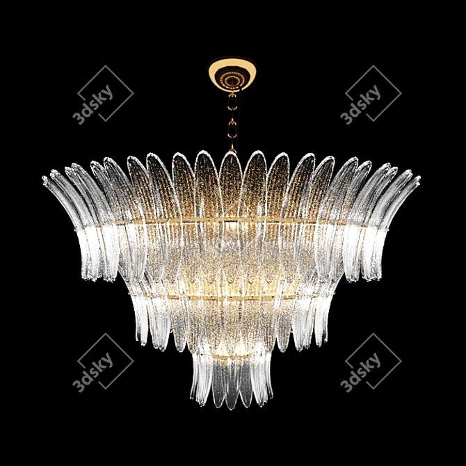 Exquisite Barovier & Toso Palmette Pendant 3D model image 1