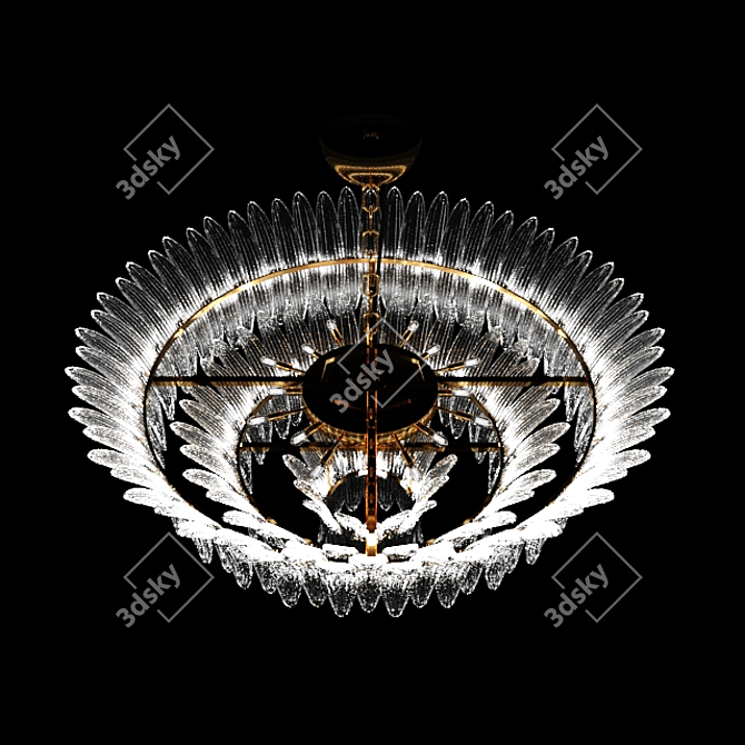 Exquisite Barovier & Toso Palmette Pendant 3D model image 2