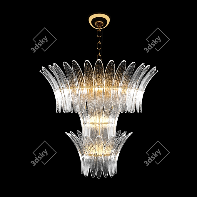 Luxury Barovier & Toso Palamette Chandelier 3D model image 1