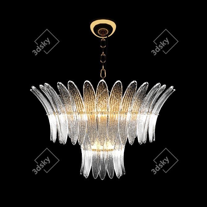 Elegant Palamette Chandelier 3D model image 1