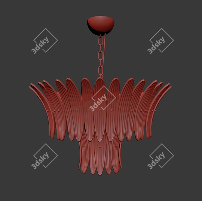 Elegant Palamette Chandelier 3D model image 3