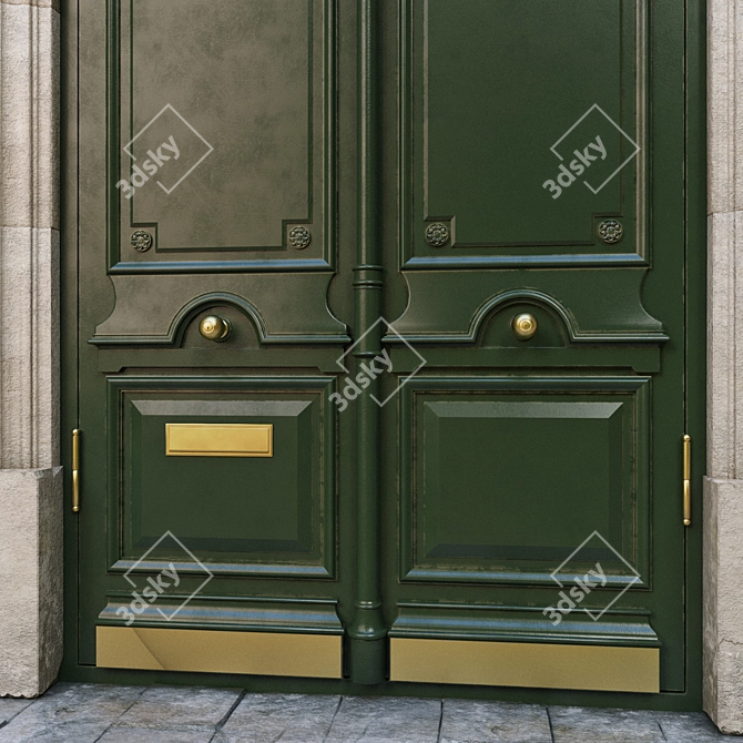 Title: Classic Swing Door | L-1600 H-3100 | 3D Max & OBJ 3D model image 2