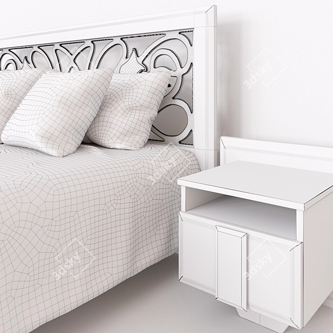 Lotus Collection: Elegant and Serene Bedroom 3D model image 3