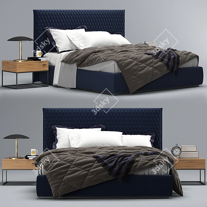 Elegant Alf Bed 3D model image 1