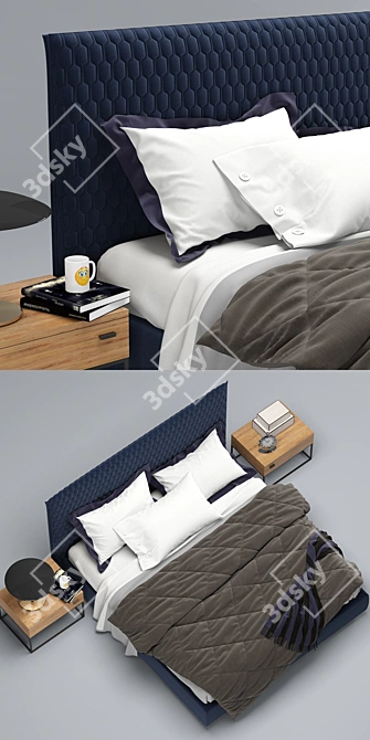 Elegant Alf Bed 3D model image 2