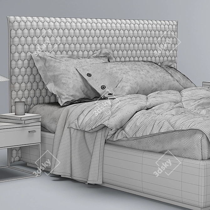 Elegant Alf Bed 3D model image 3