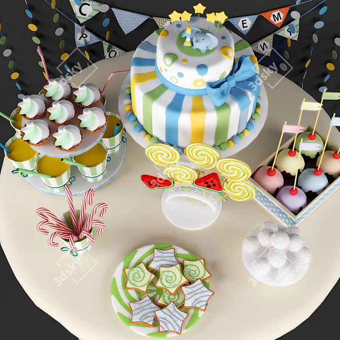 Balloons & Sweets: A Celebration 3D model image 2