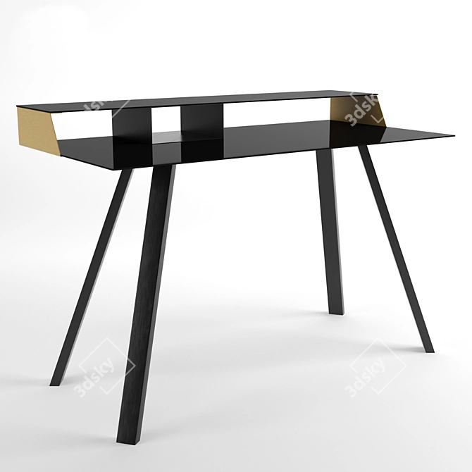 Jahnke Smart Work Glass Desk 3D model image 1