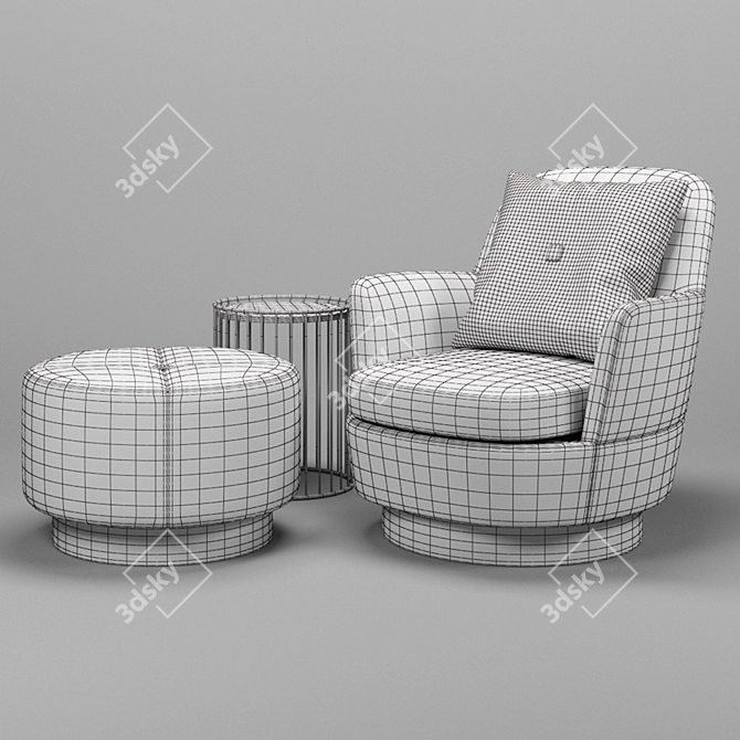 Modern High Armchair: Minotti Jacques 3D model image 2