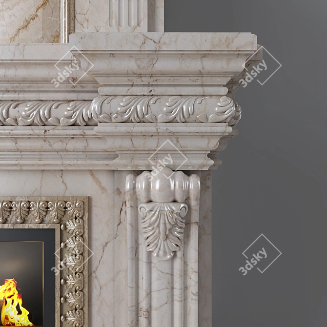 Masterpiece Classic Fireplace 3D model image 3