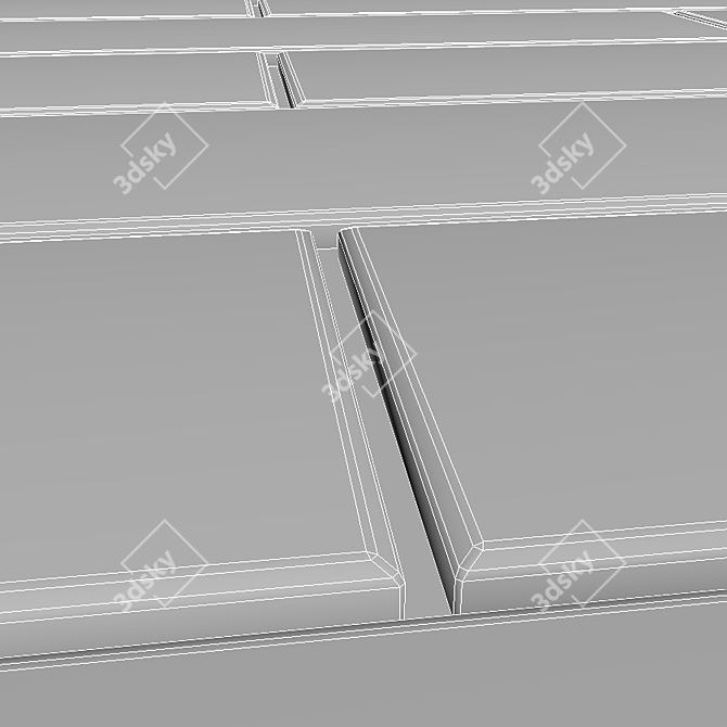 Boston Tile Collection: Petrolio, Lavagna, Argilla, Cemento, Gesso, Sabbia 3D model image 2