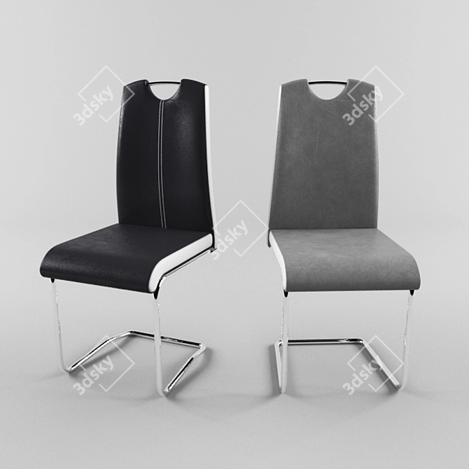 Elegant Signal Metal Chair 3D model image 1