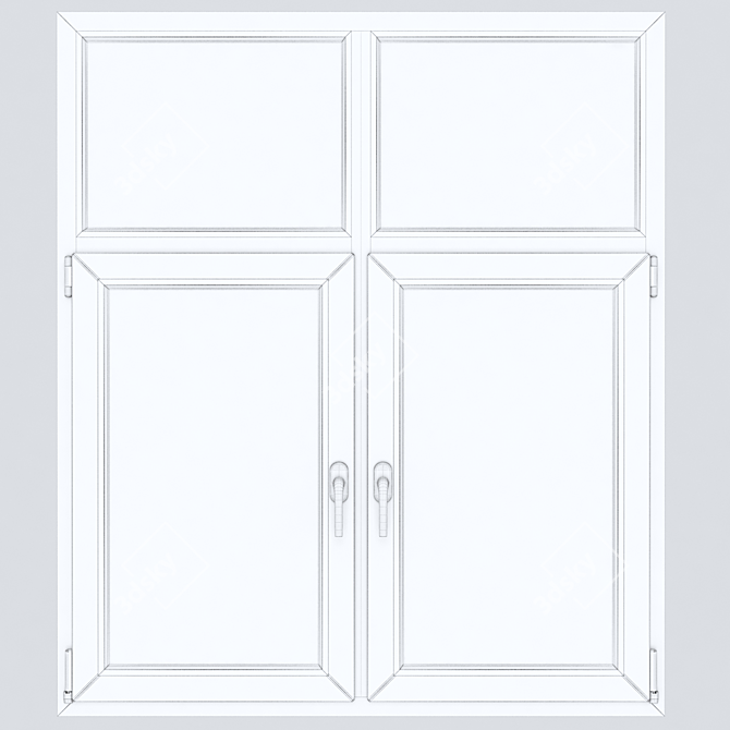 Sleek Plastic Windows: Detailed Design 3D model image 2