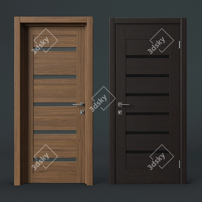 Cortex Deco 2000x800mm Flush Door 3D model image 1