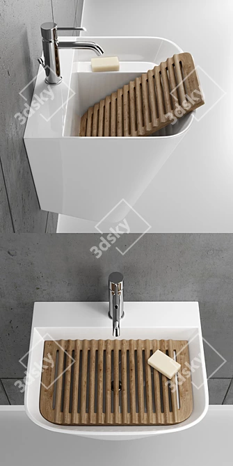 Galassia Meg11: Versatile Ceramic Wash Basin 3D model image 2