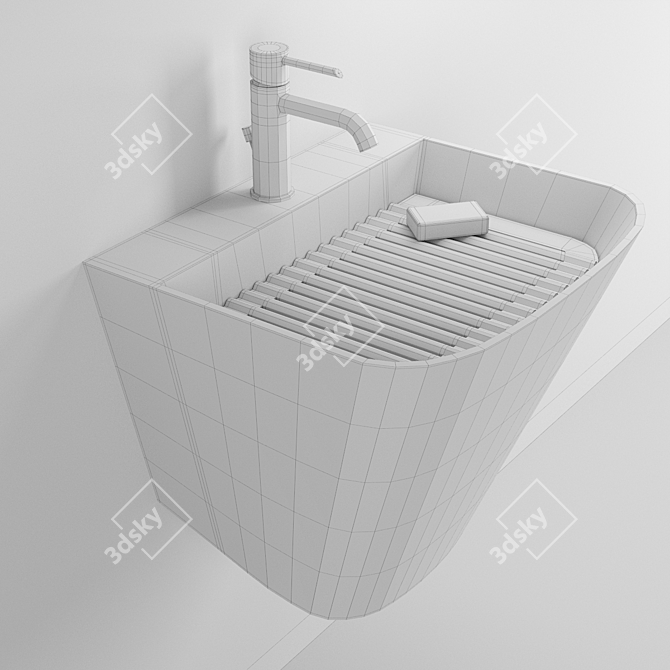 Galassia Meg11: Versatile Ceramic Wash Basin 3D model image 3