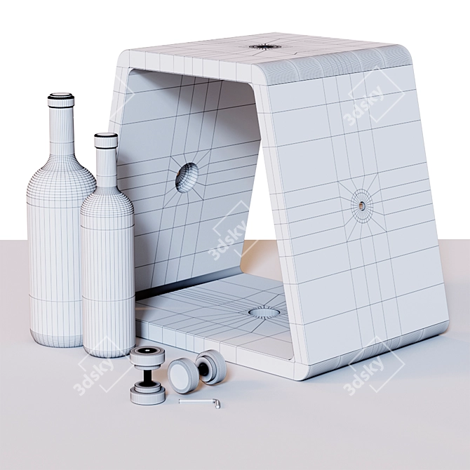 Modular Wine Rack: Customizable and Stylish 3D model image 3