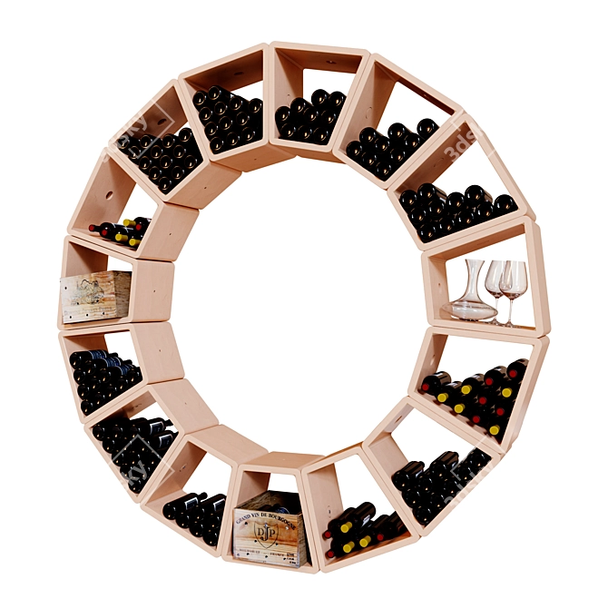 Modular Wine Rack: Versatile and Stylish 3D model image 1