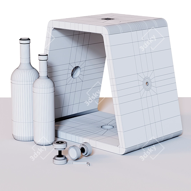 Modular Wine Rack: Versatile and Stylish 3D model image 3