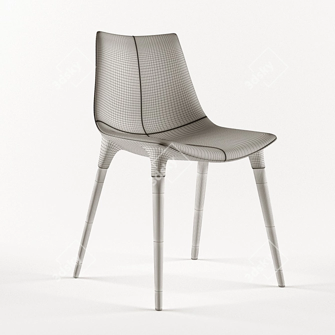 Modern Langham Dining Chair 3D model image 2