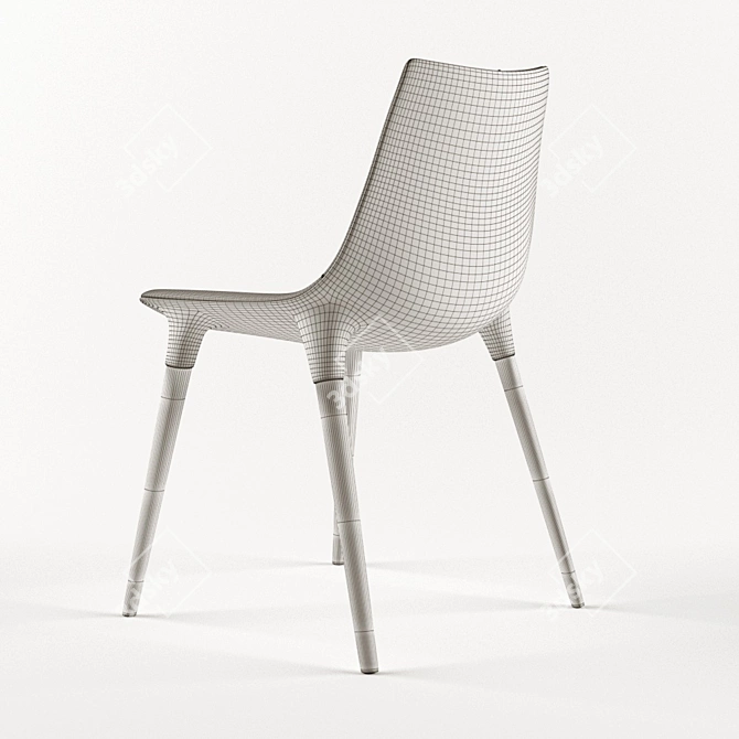 Modern Langham Dining Chair 3D model image 3