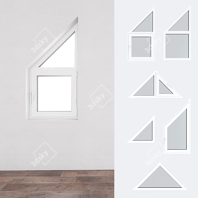 Premium Plastic Windows - Detailed Craftsmanship 3D model image 1