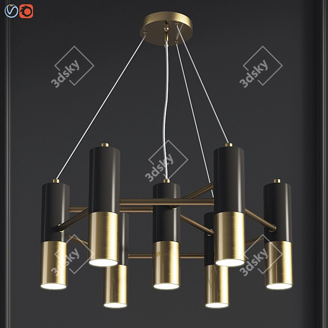 Favorite Ultra Brass Chandelier - Elegant Lighting 3D model image 1