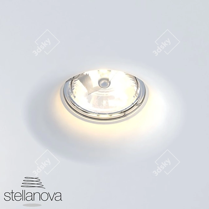 Integrated Gypsum Ceiling Spotlight 3D model image 1