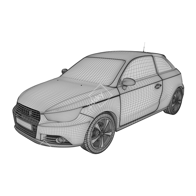 2013 Audi A1 3D Model 3D model image 3