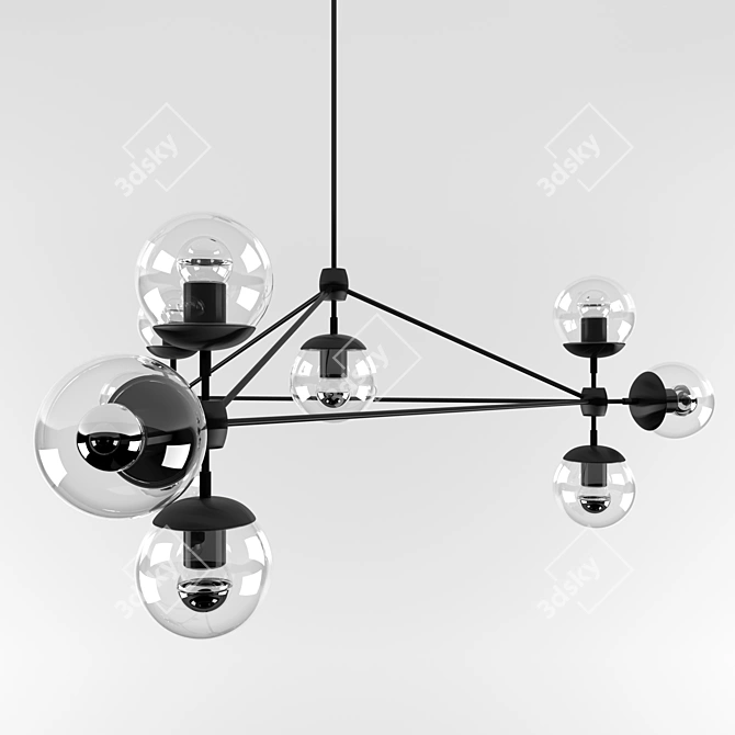 Industrial Loft Modern Chandelier 3D model image 1