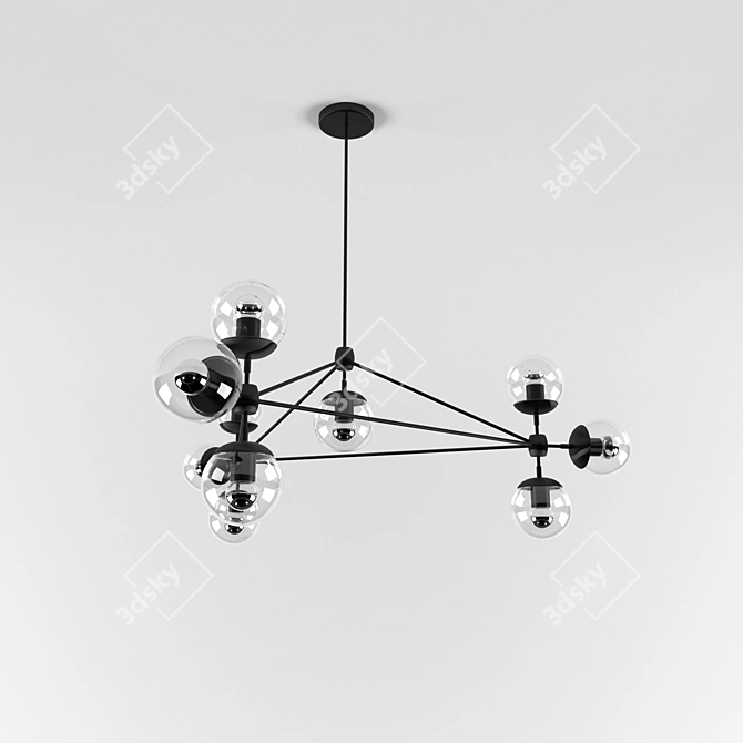 Industrial Loft Modern Chandelier 3D model image 2