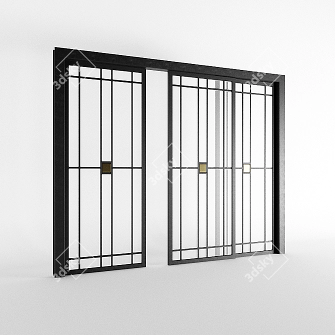 Sleek Glass Partition: 2700mm x 2200mm 3D model image 1