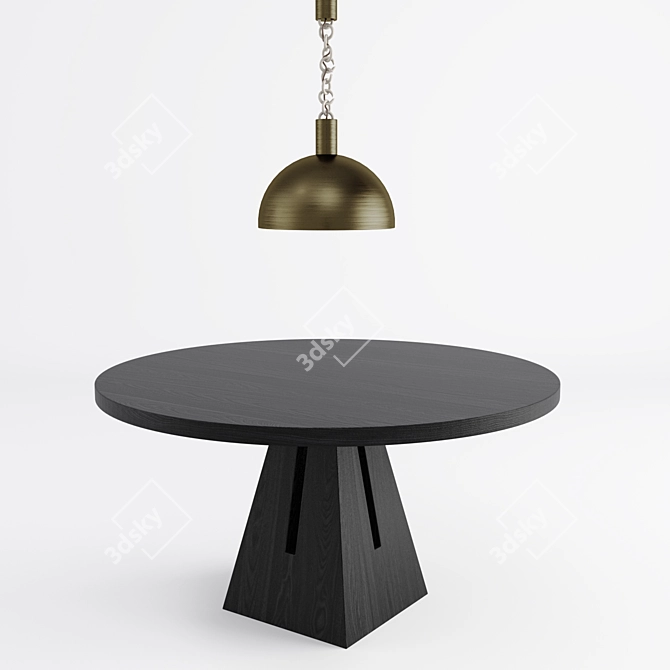 Portal Dining Table: Porcelain Elegance 3D model image 1