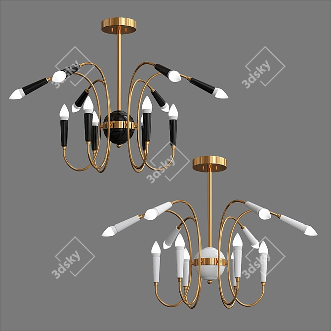 Sleek Outdoor Pendant Lighting 3D model image 1