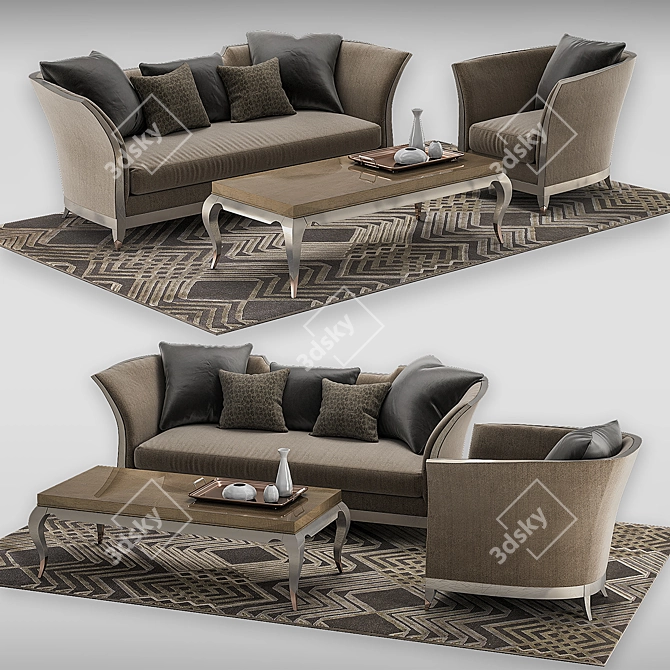 Caracole Furniture Set: Elegant and Chic 3D model image 1