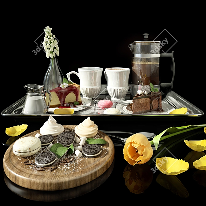 Indulgent Morning Delights 3D model image 1