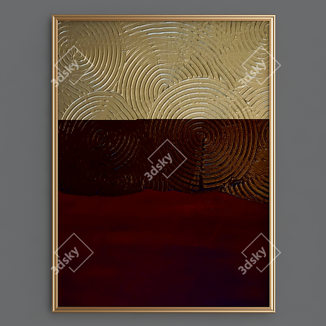 Luxurious Gold Artwork 3D model image 3