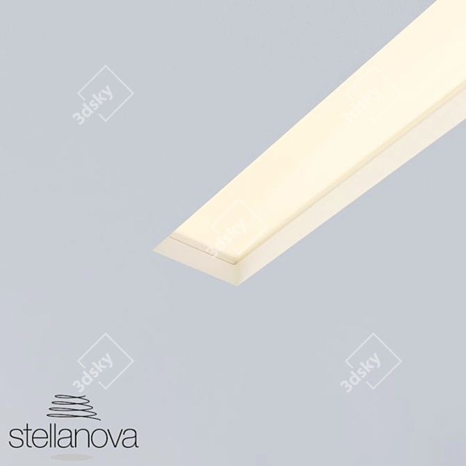 
"Gypsum Recessed Profile Light - Seamless Integration 3D model image 1