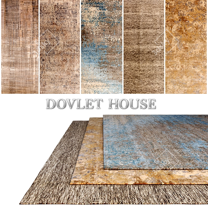 DOVLET HOUSE Carpets Set 3D model image 1