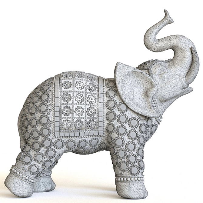  Majestic Elephant Figurine 3D model image 3