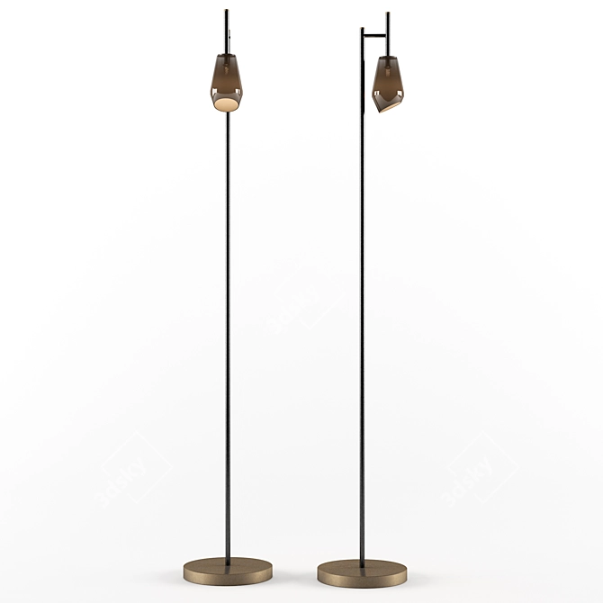 Elegant Kupra Floor Lamp 3D model image 1